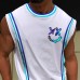 Men's Smiley Color Stripe Printed Sleeveless Vest