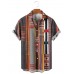 Men's African Traditional Striped Print Shirt  33652102X