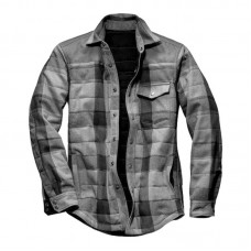 European and American men's casual plaid long-sleeved shirt jacket HF0110-03-01