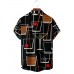 Men's Geometric Wine Glass Print Shirt 77487640X