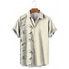 Men's Casual Bamboo Print Shirt 74277394X
