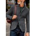 MEN'S RETRO DARK GREEN KNITTED JACKET